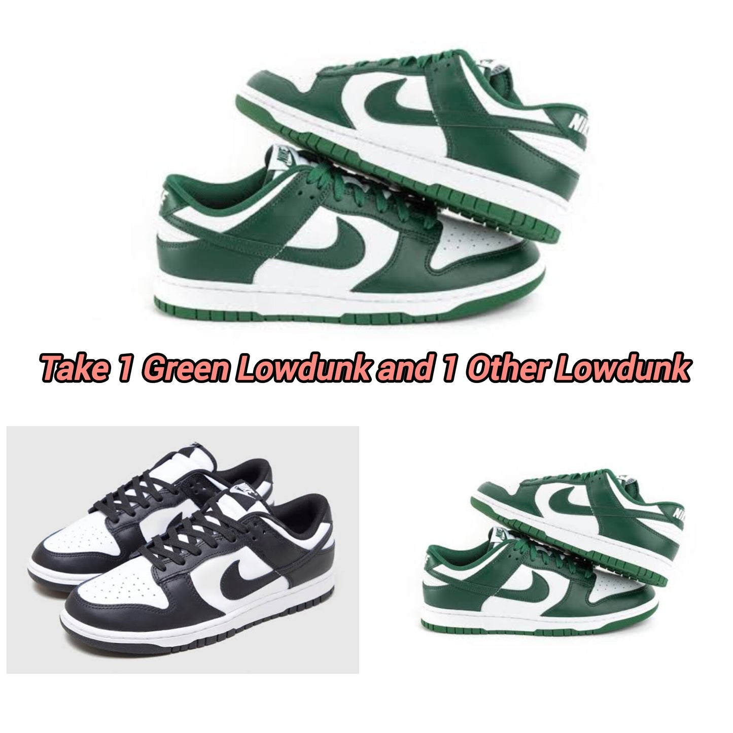LOWDUNK GREEN + LOWDUNK BLACK/GREEN