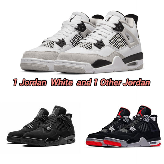 JORDAN WHITE + JORDAN BLACK/RED BLACK