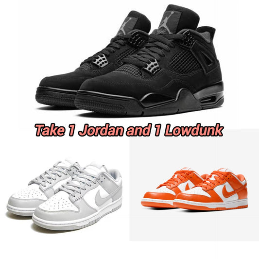 JORDAN BLACK +LOWDUNK GREY/ORANGE