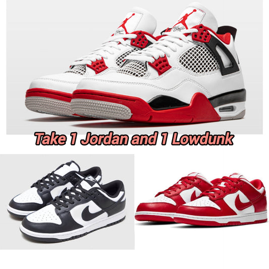 JORDAN WR + LOWDUNK BLACK/RED