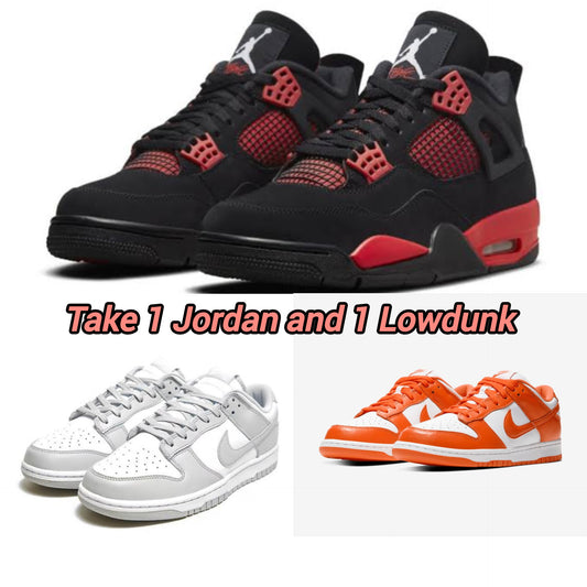 JORDAN +LOWDUNK GREY/ORANGE