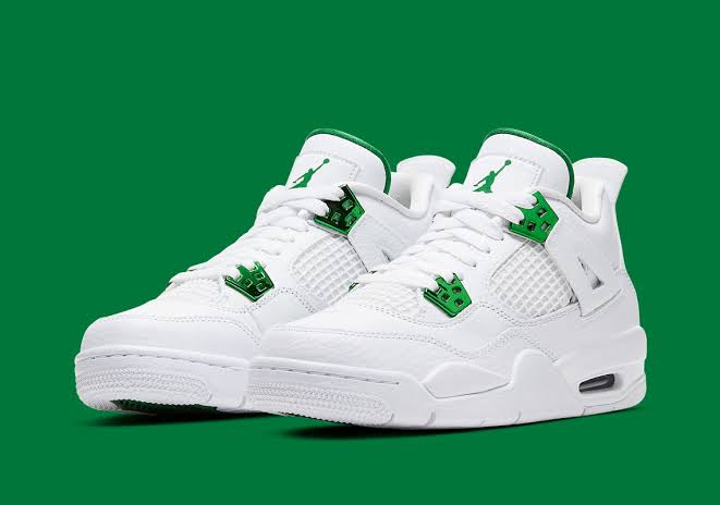 JORDAN 4 GREEN WHITE